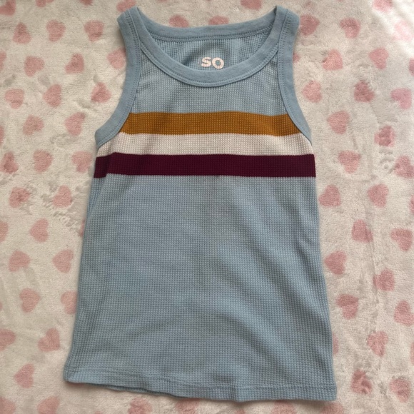 Sonoma Girls Tank Top With Orange, White, And Magenta Stripes (Size XS) - Picture 1 of 3